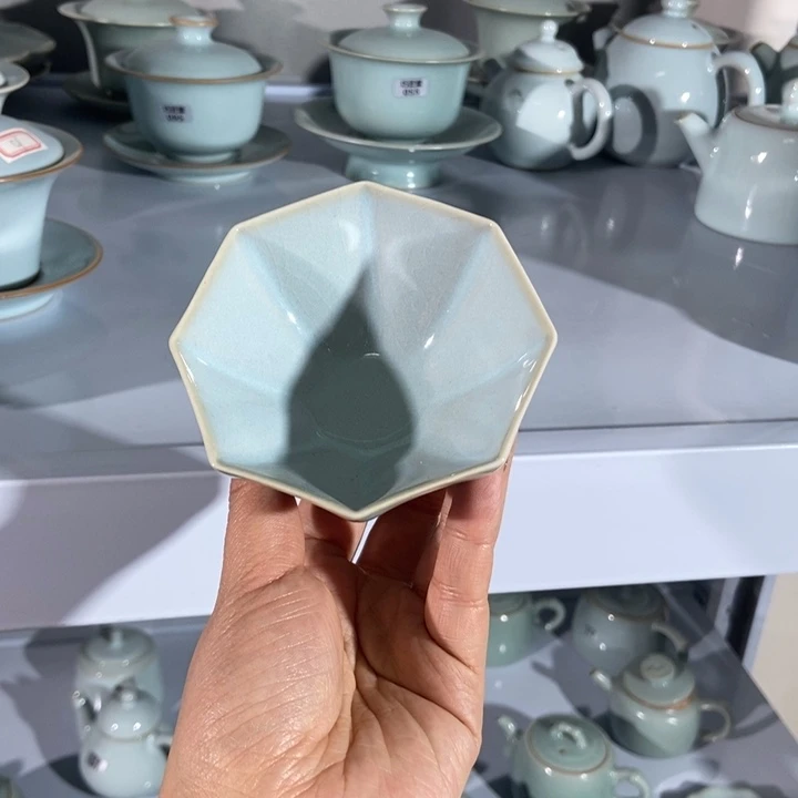 瓷片微瑕八方杯8888