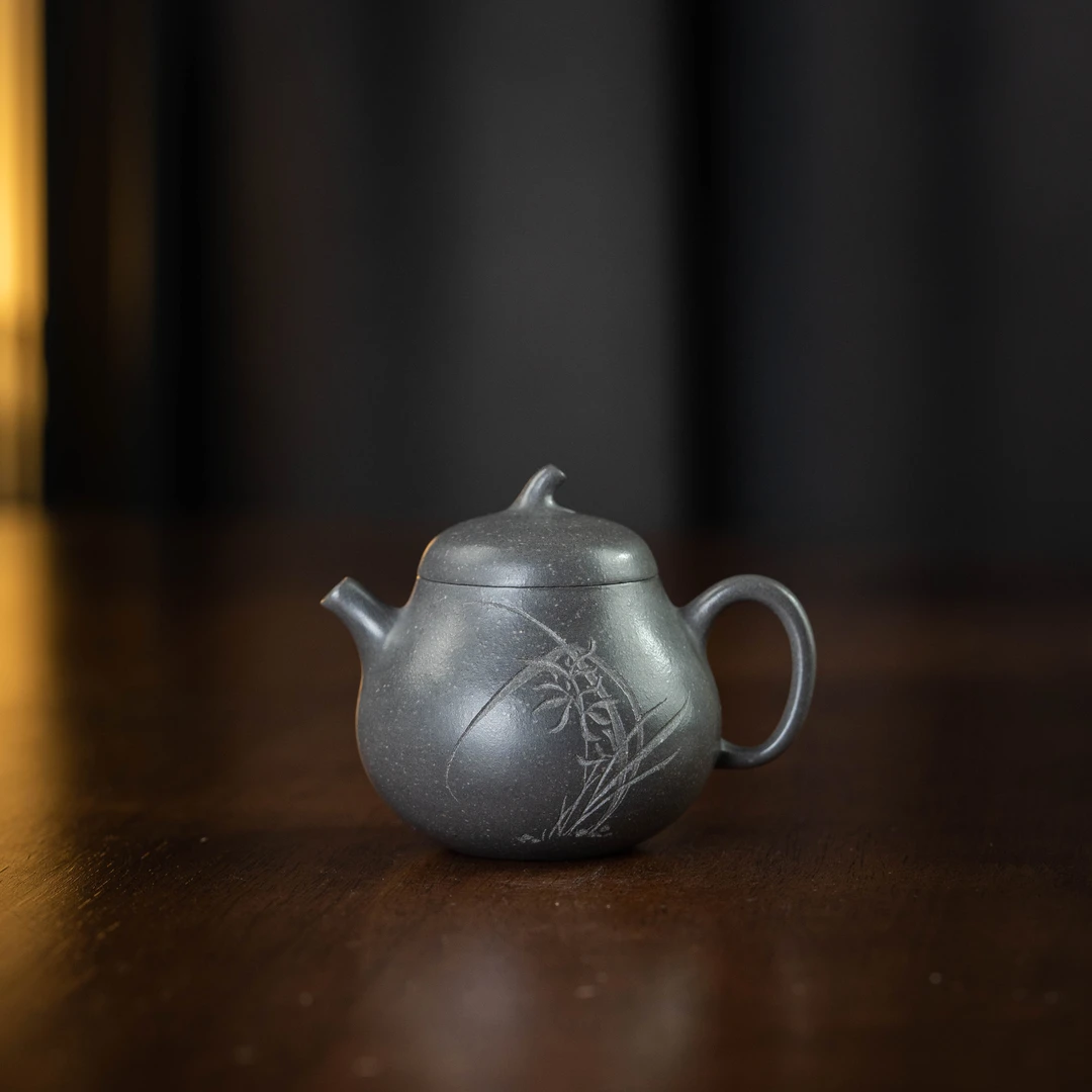 珽珽茶器 茄瓜(兰) 紫泥还原烧 130cc 家用紫砂壶tt2