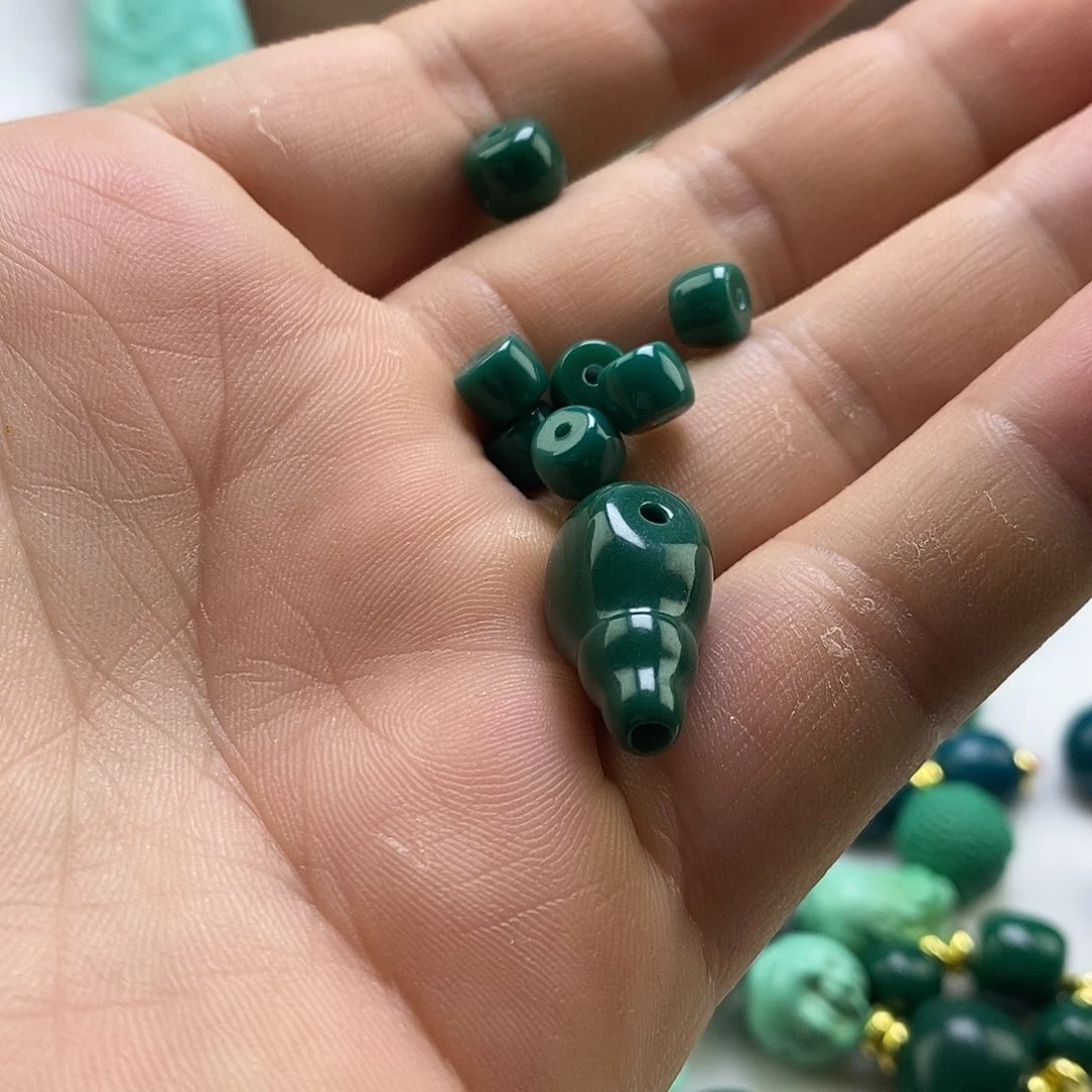 风***周银S925高瓷高色绿色套装