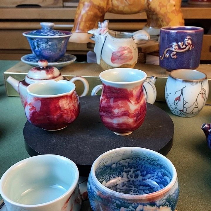 陶瓷植*系玉兰杯，玉石釉