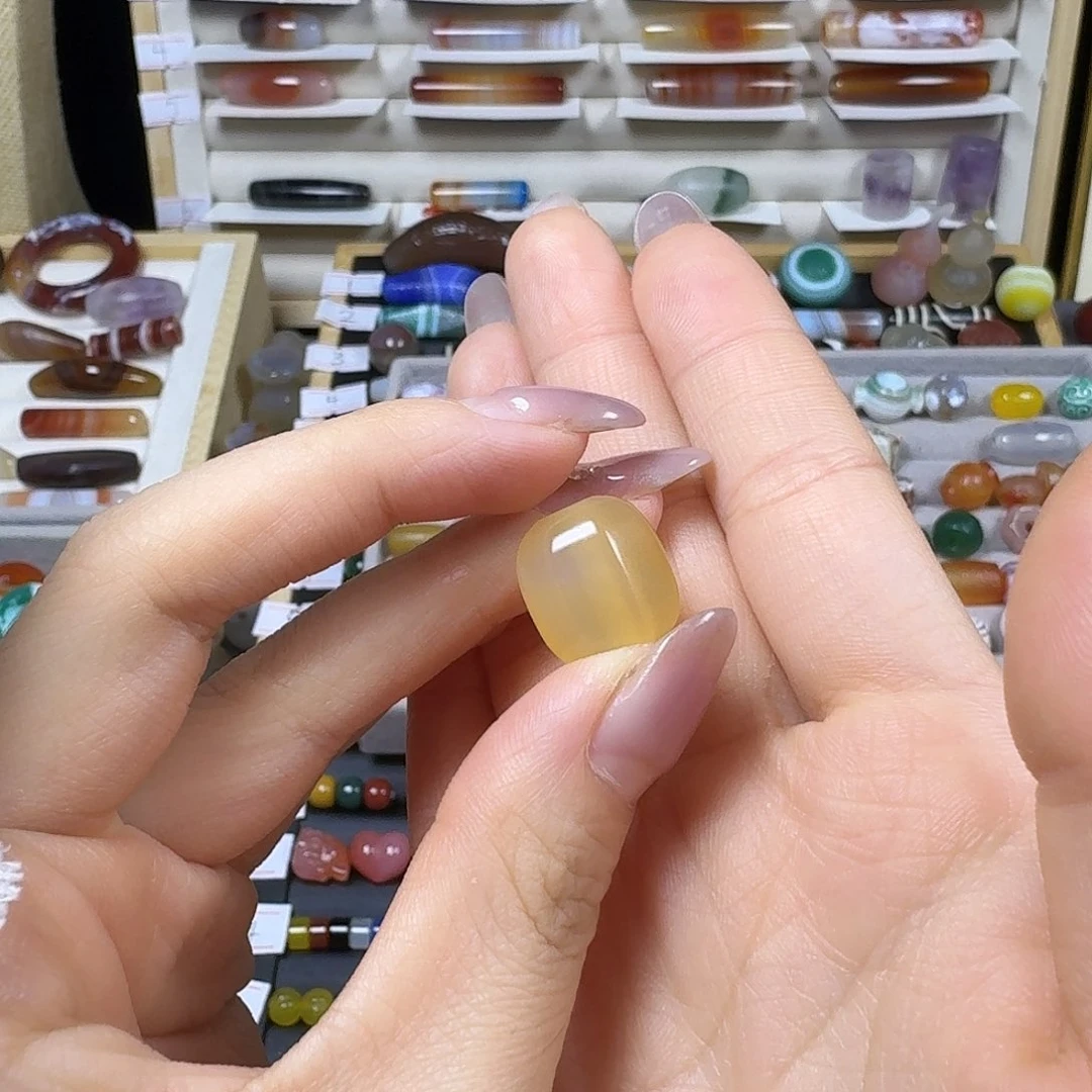 墨***竹玛瑙/玉髓未镶嵌颈饰