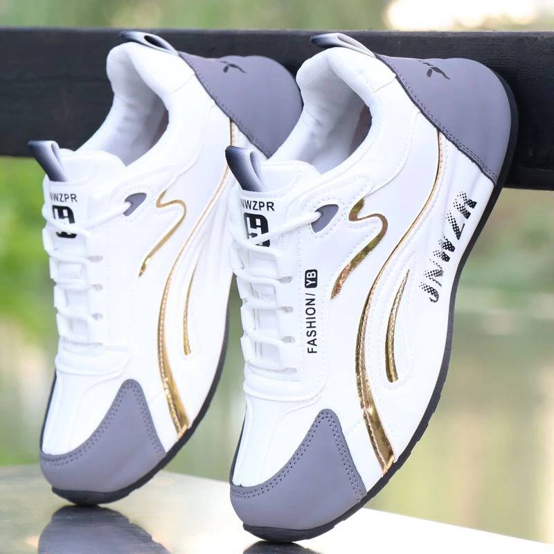 男鞋春秋季皮面防水防滑高档次运动休闲鞋男士潮流棉鞋男款冬季