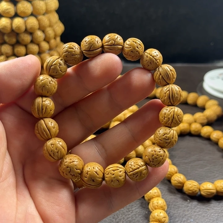 桃核手串13尺寸黄桃13号