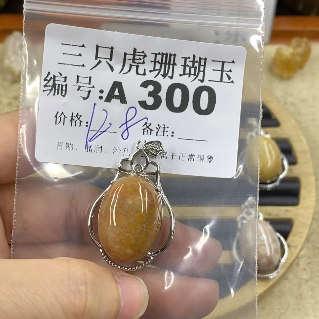 硅化珊瑚（珊瑚玉）1未镶嵌隐**烟