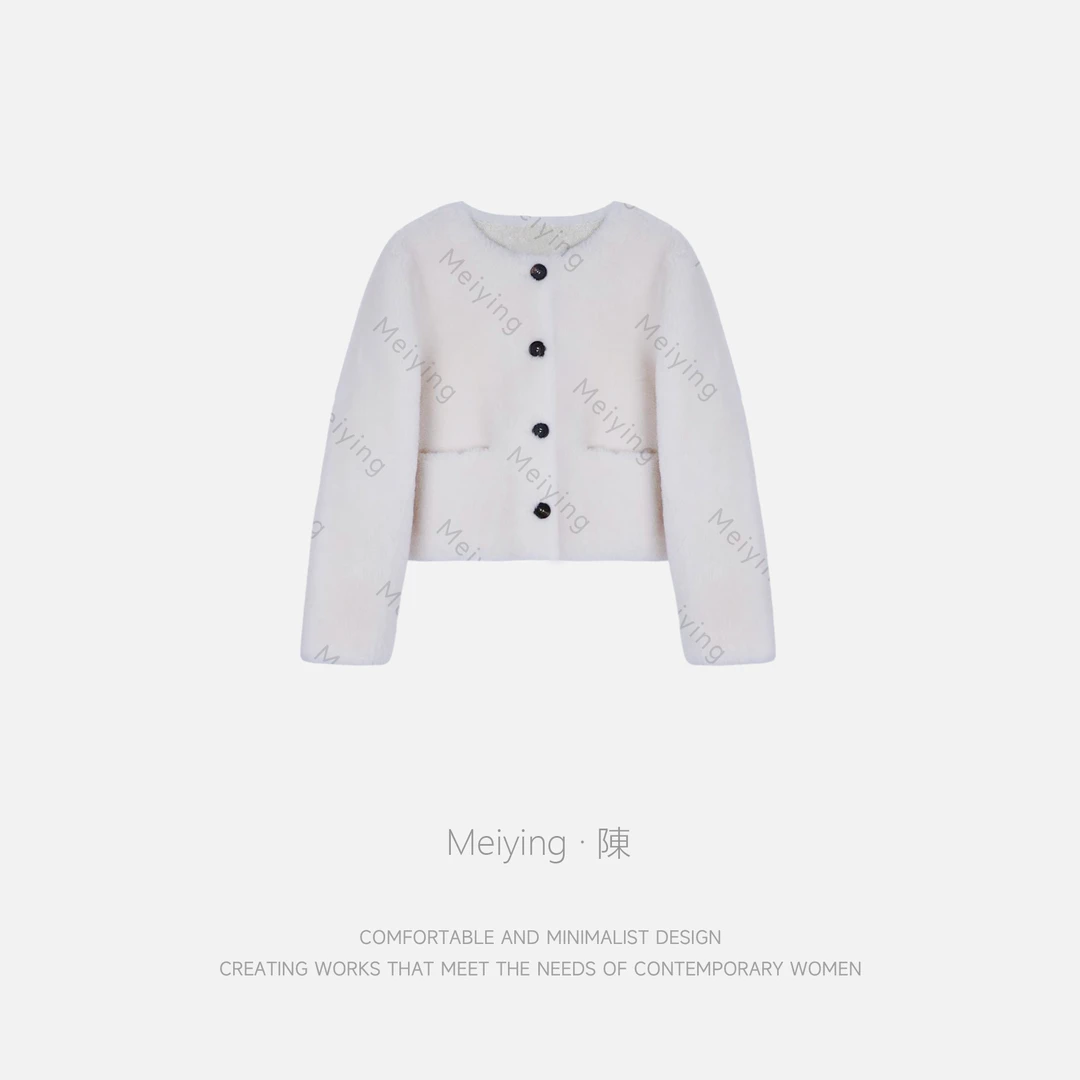 Meiying-欧美风羊毛时尚百搭皮衣皮草YA5DQ014