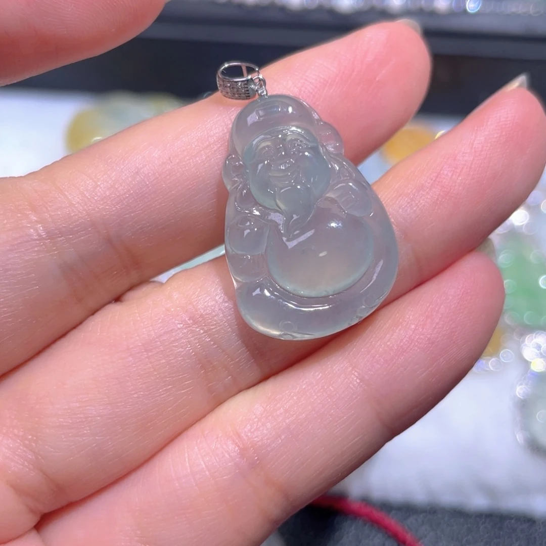 颈饰18K金镶嵌翡翠翡翠