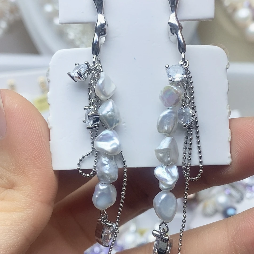 耳钉淡水珍珠未镶嵌