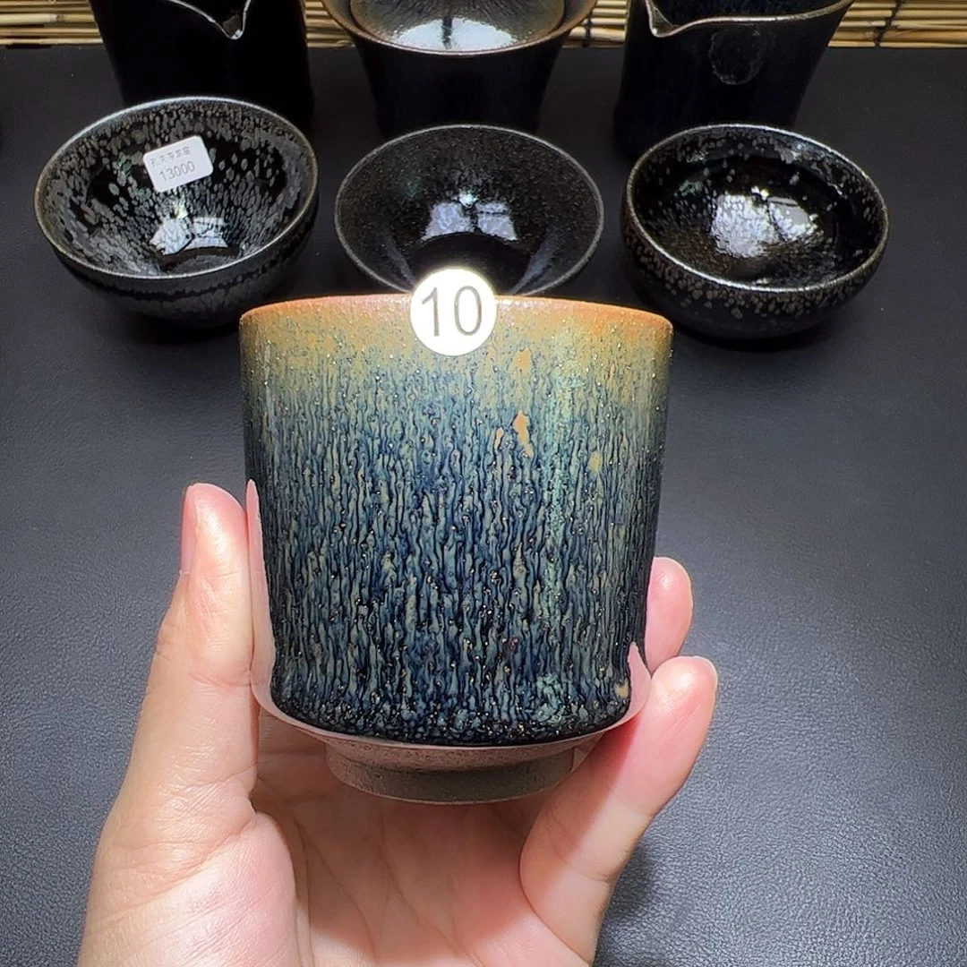 茶盏龙窑柴烧建盏，闻香杯
