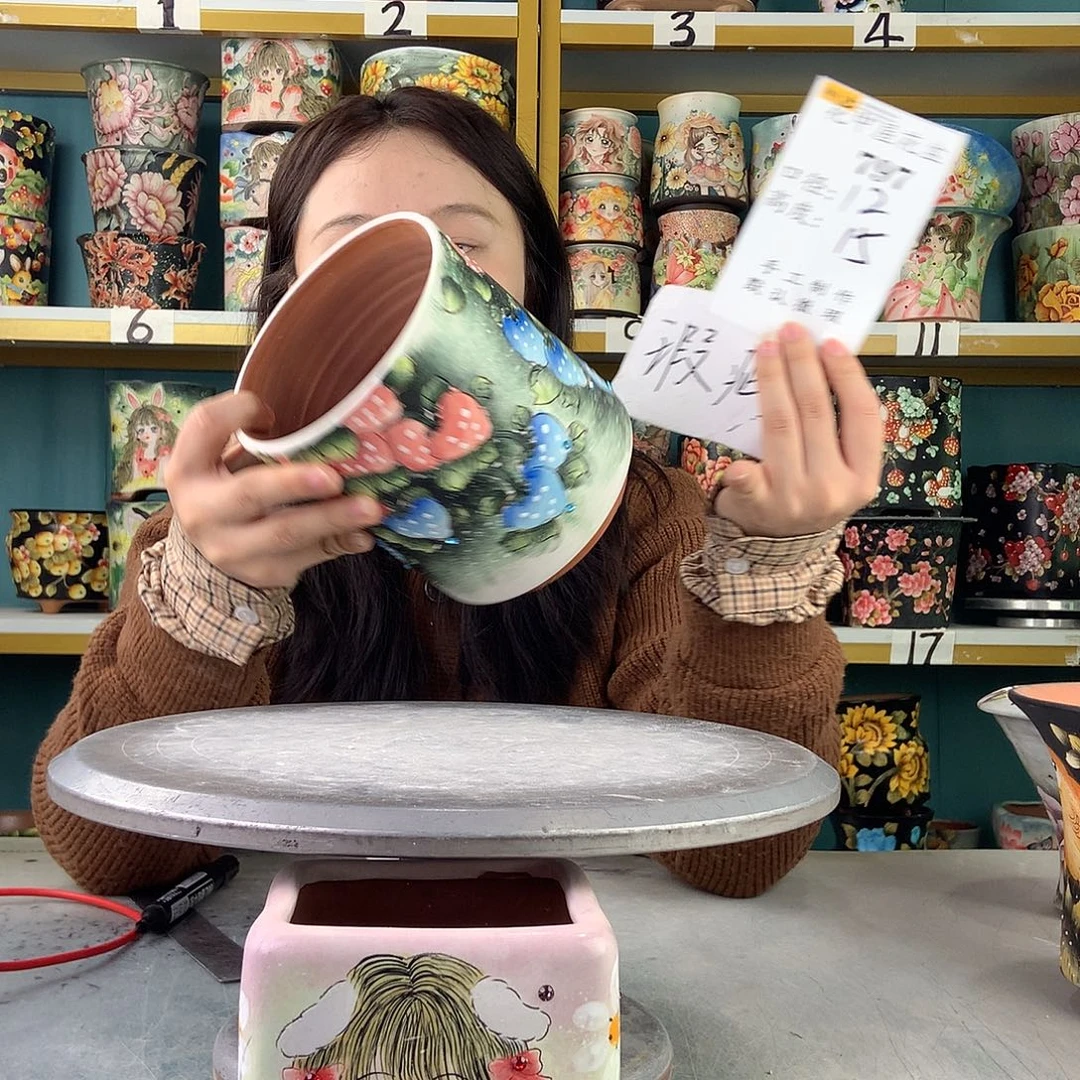 陶景德镇手工花盆797