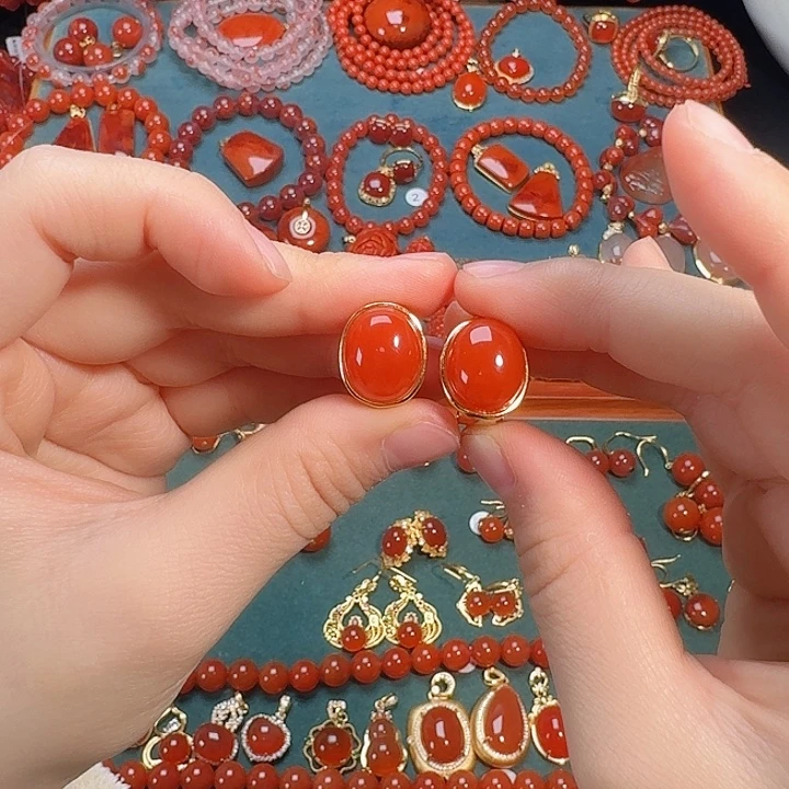 南红玛瑙银S925镶嵌13