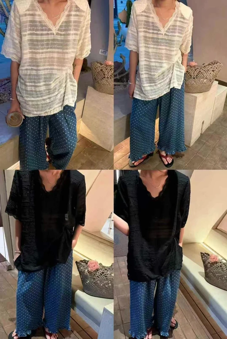 5868【PINGJIE】2025高货时尚宽松休闲潮流舒适百搭洋气短袖