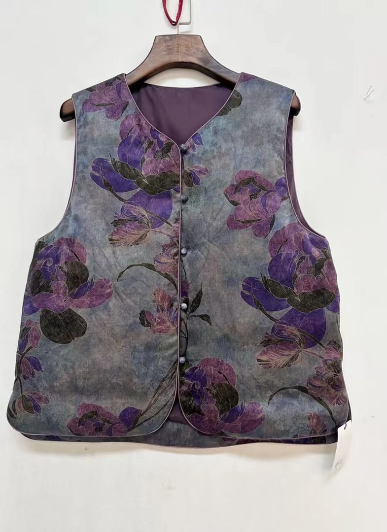 三色芍药 鹅绒马甲女装羽绒服1m1113822