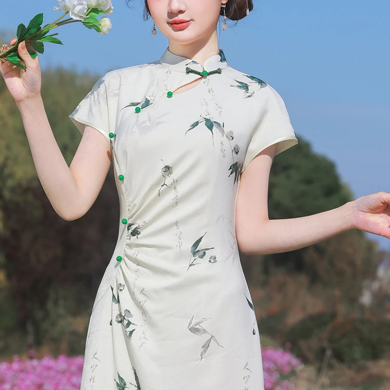 新中式绝美旗袍民国风高端2025新款老上海日常可穿高级时尚连衣裙