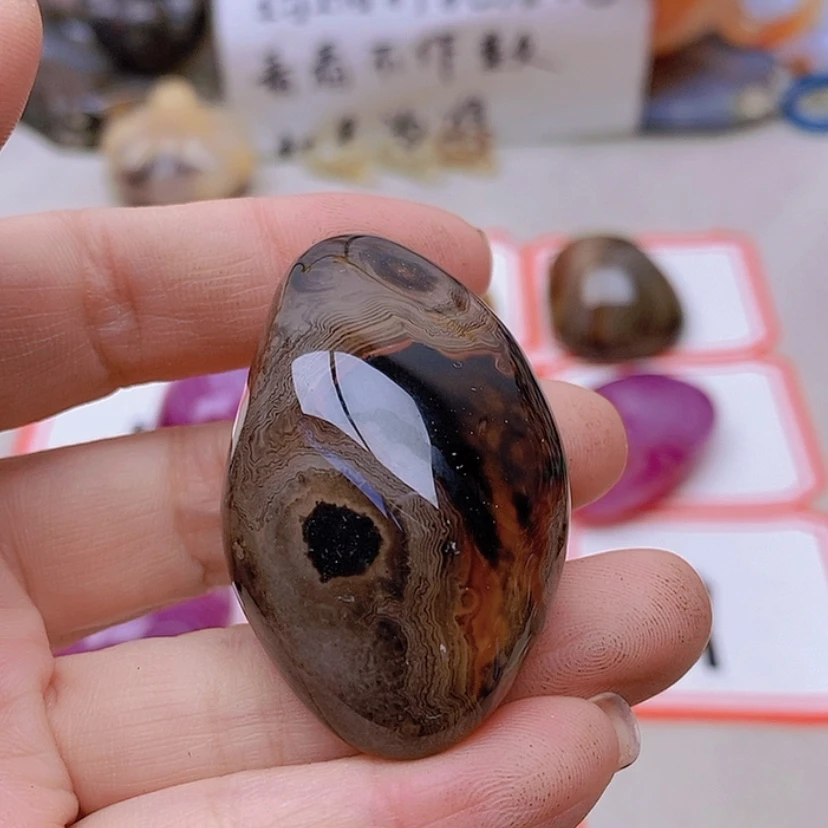 【闪购商品】未镶嵌玛瑙/玉髓珠宝半成品幸****你