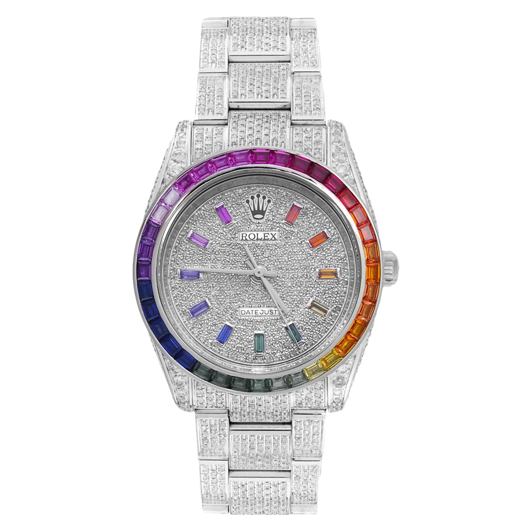 99新 Rolex/劳力士 系列114200彩虹圈后钻满钻腕表/WHT025183