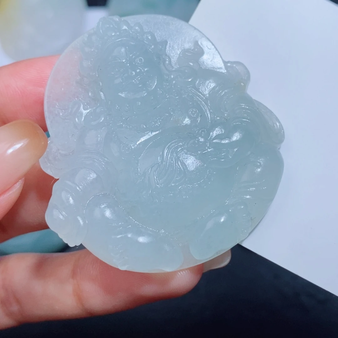 定制翡翠未镶嵌毛货翡翠挂件