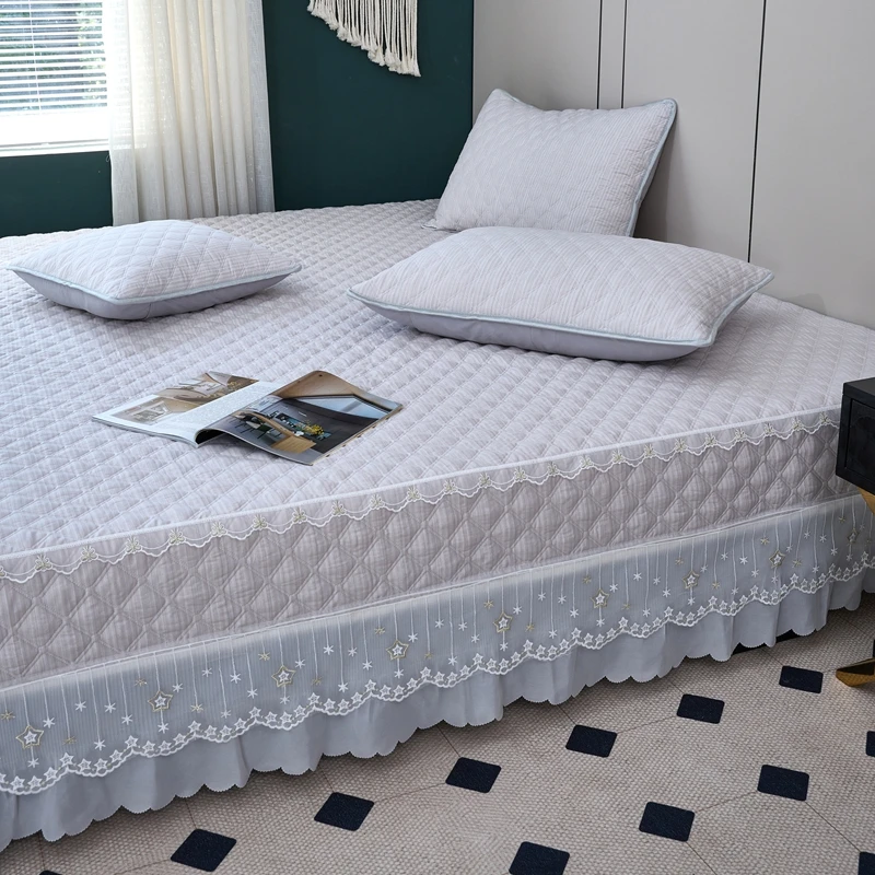 定做纯棉磨毛榻榻米床盖秋冬季全棉加厚夹棉农村炕盖大炕防滑床单