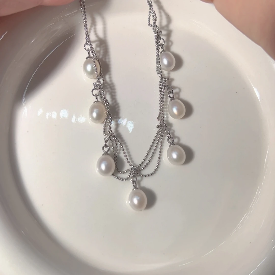 淡水珍珠天然珍珠钛钢