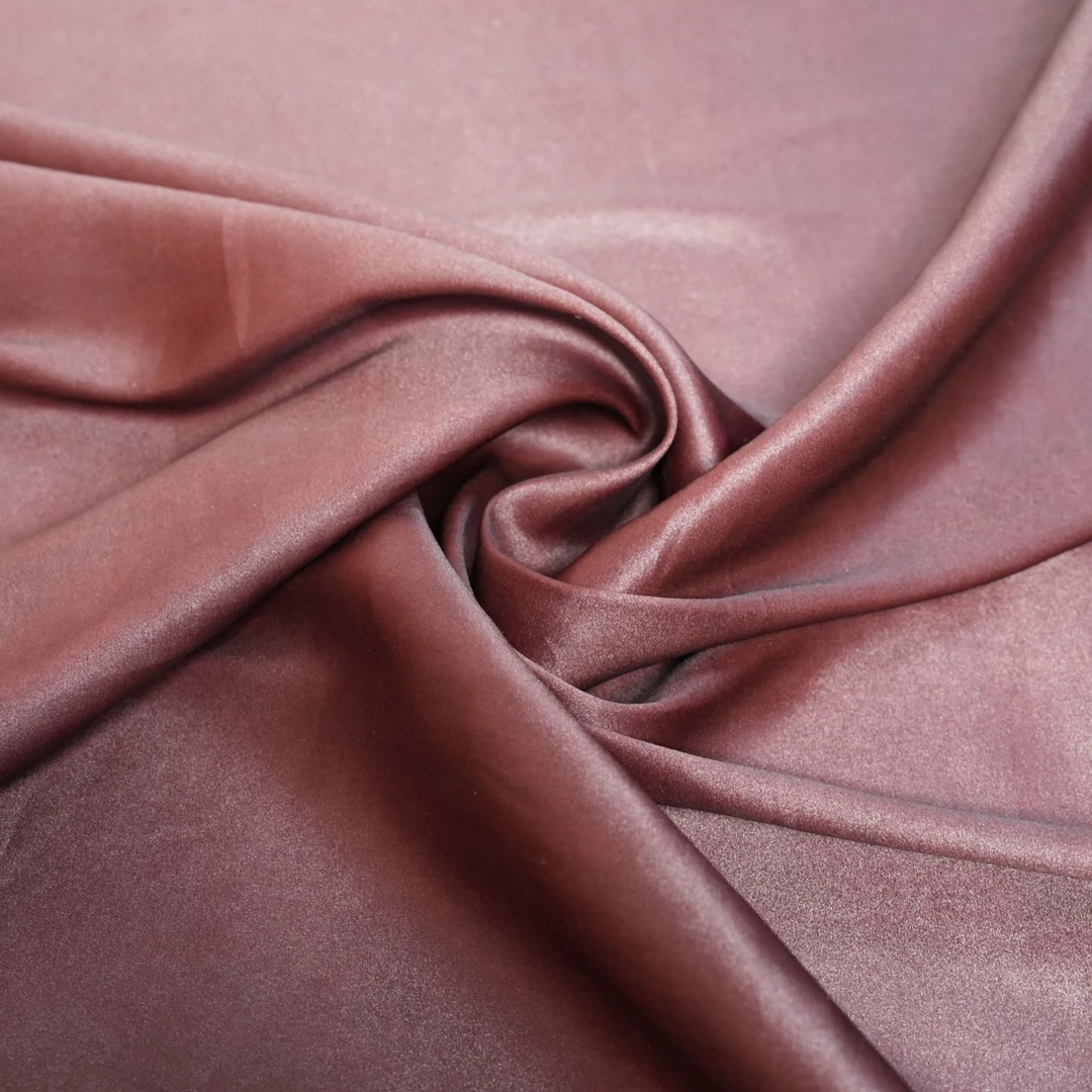 非遗香云纱 弹力缎红云纱 幅宽110YY