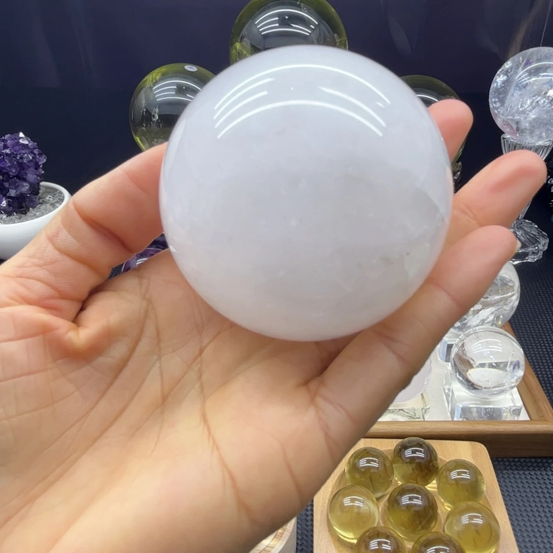 银S925镶嵌珠宝半成品水晶6.35公分