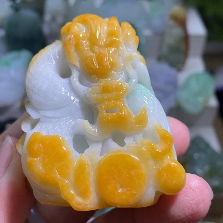 【闪购商品】颈饰未镶嵌翡翠龙牌