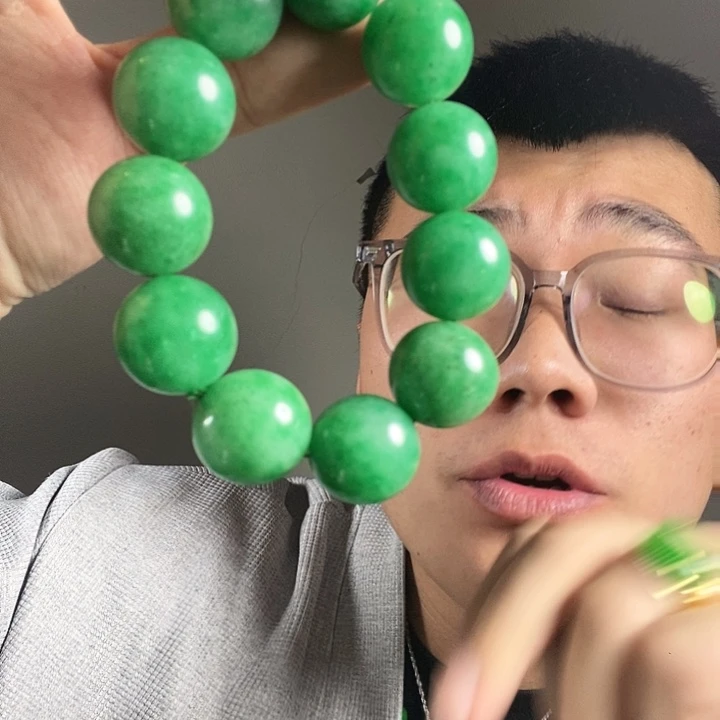 未镶嵌手链翡翠高端时尚2.0大哥手串