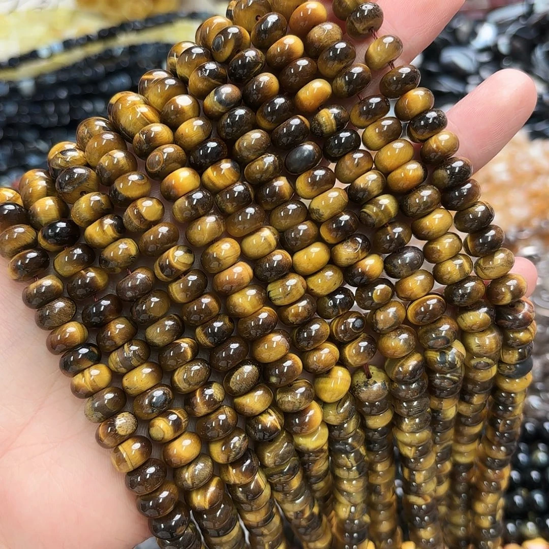 玛瑙/玉髓未镶嵌珠宝半成品卡10虎眼算盘一条