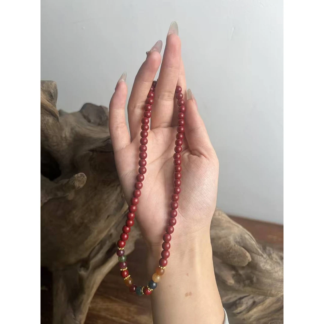 含辰砂工艺品朱砂双圈 精品手串 无礼盒 AC 0020-1