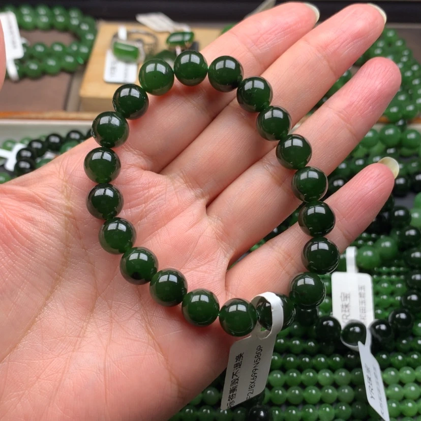 【闪购商品】未镶嵌手链和田玉（碧玉）A****果10