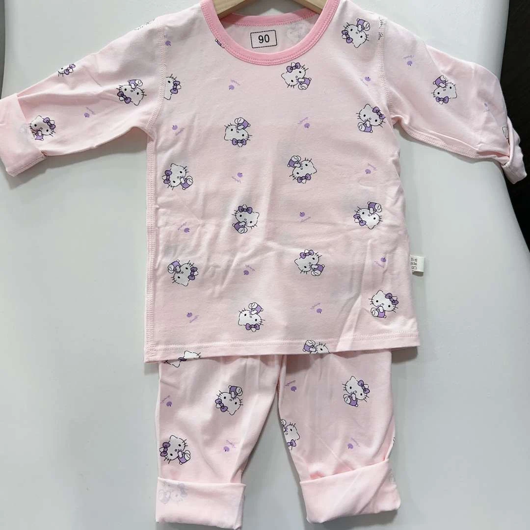 2025秋季新款萌小汐【128-119苹果凯蒂猫】无骨莱卡套装