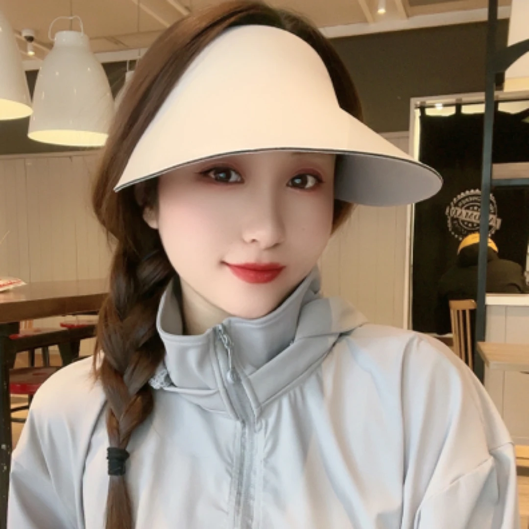 亲子款双面无痕无感空顶防晒帽～户外可骑行加大防紫外线遮阳帽女