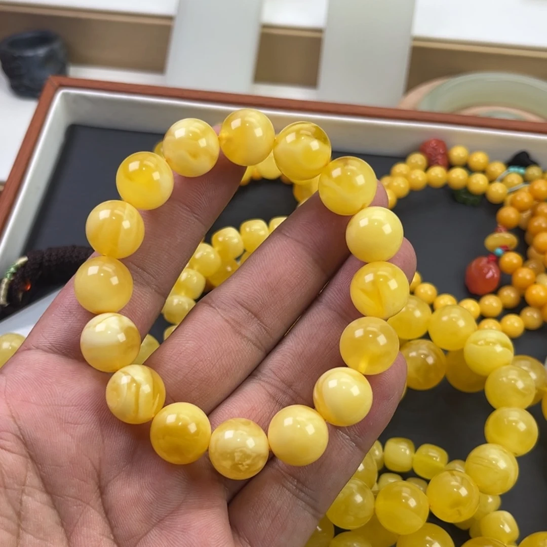 未镶嵌蜜蜡手链明*