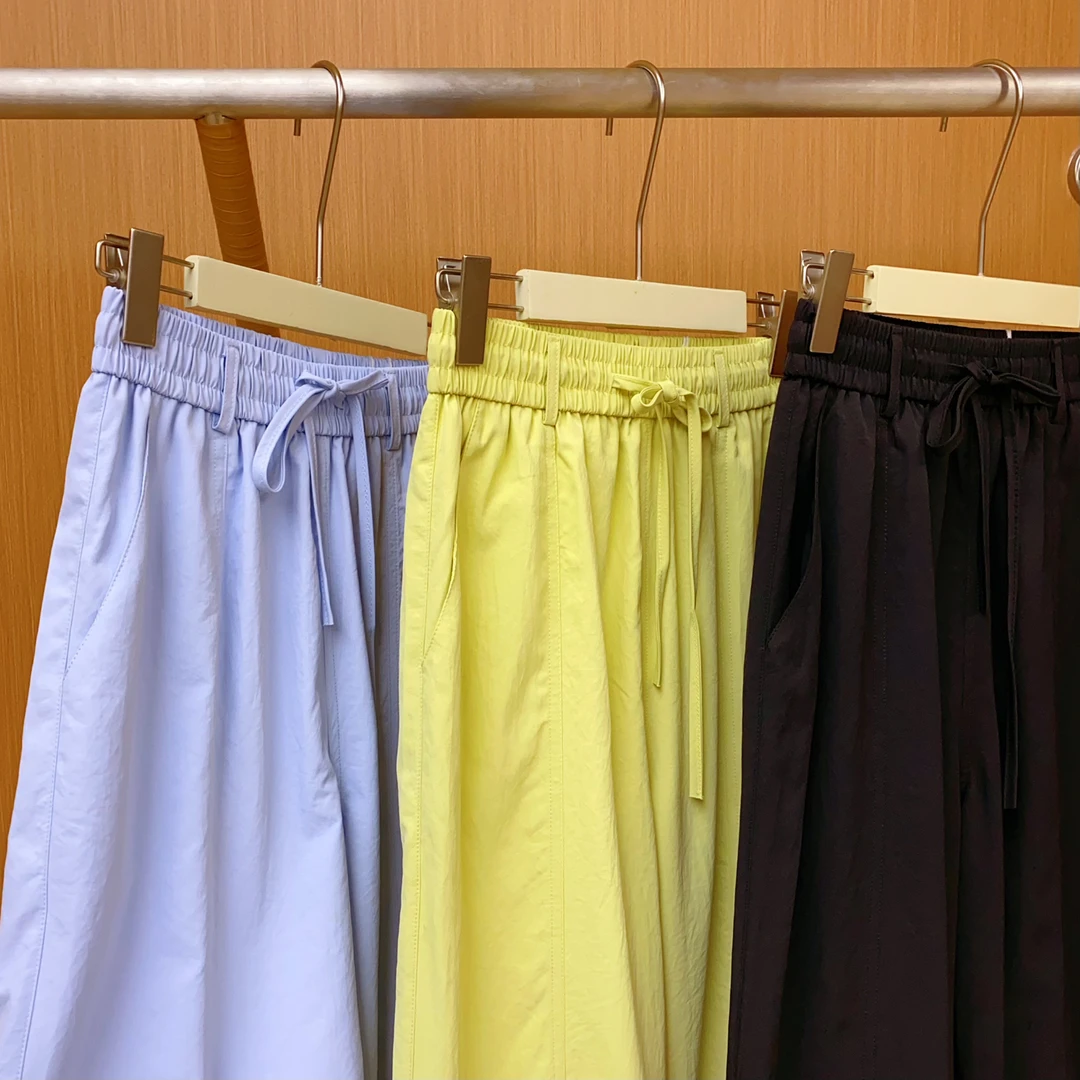 J67山本休闲裤女25夏季新款提莫少女空气裤慵懒风垂感宽松阔腿裤