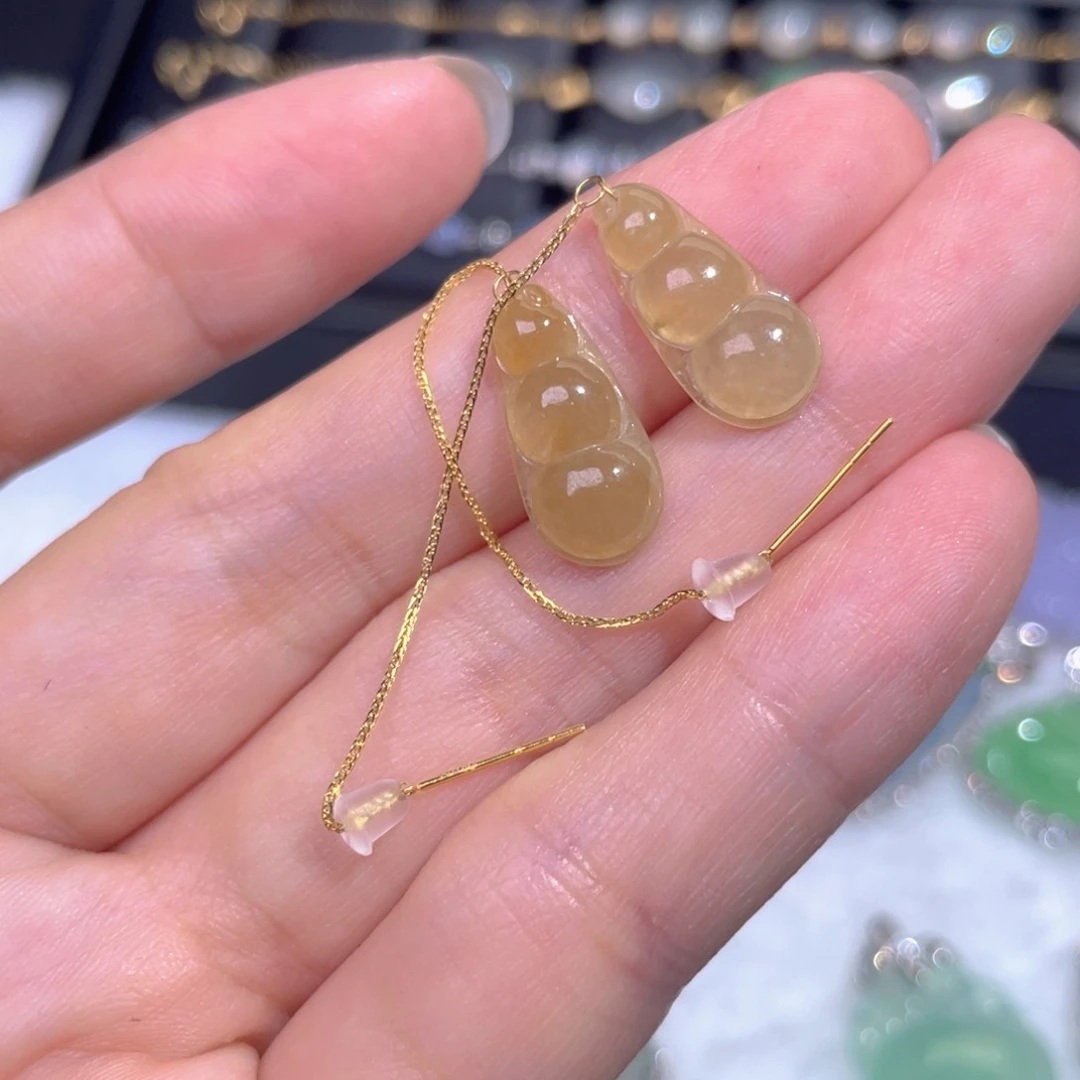 颈饰18K金镶嵌翡翠翡翠