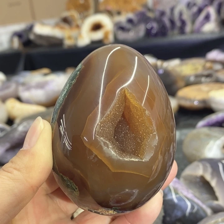 未镶嵌珠宝半成品水晶龙蛋