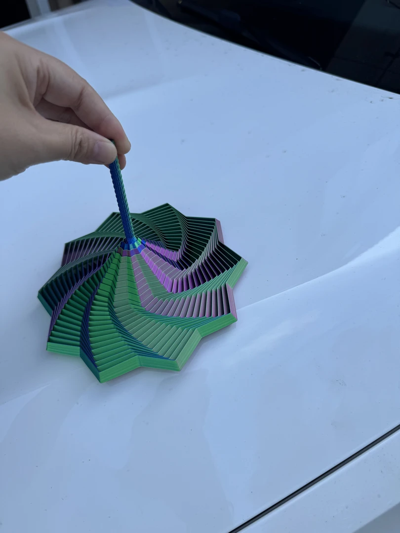 益智3D打印视错觉折叠多边形萝卜塔解压螺旋立体设计玩具PLA材料