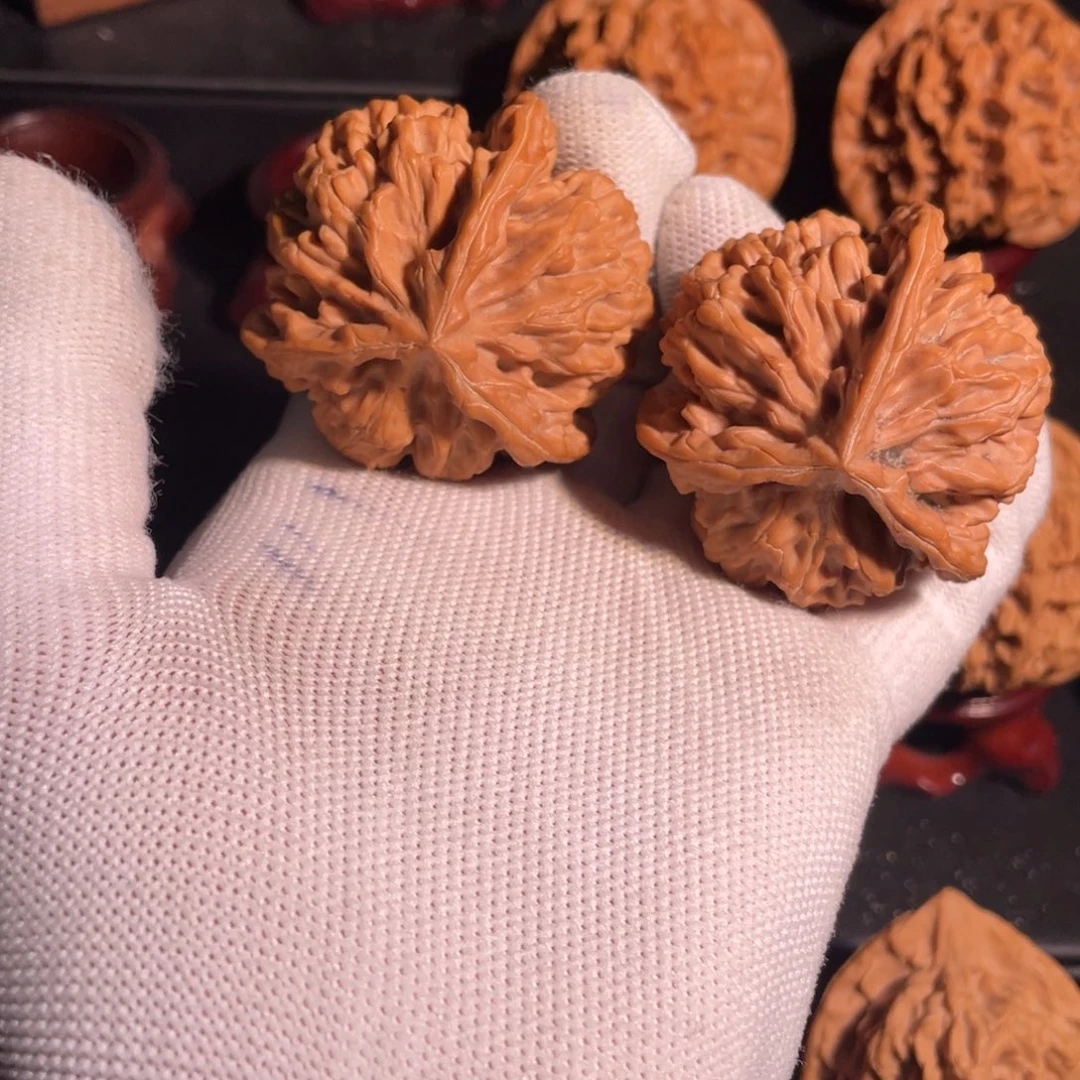 老***方文玩核桃把件44官帽