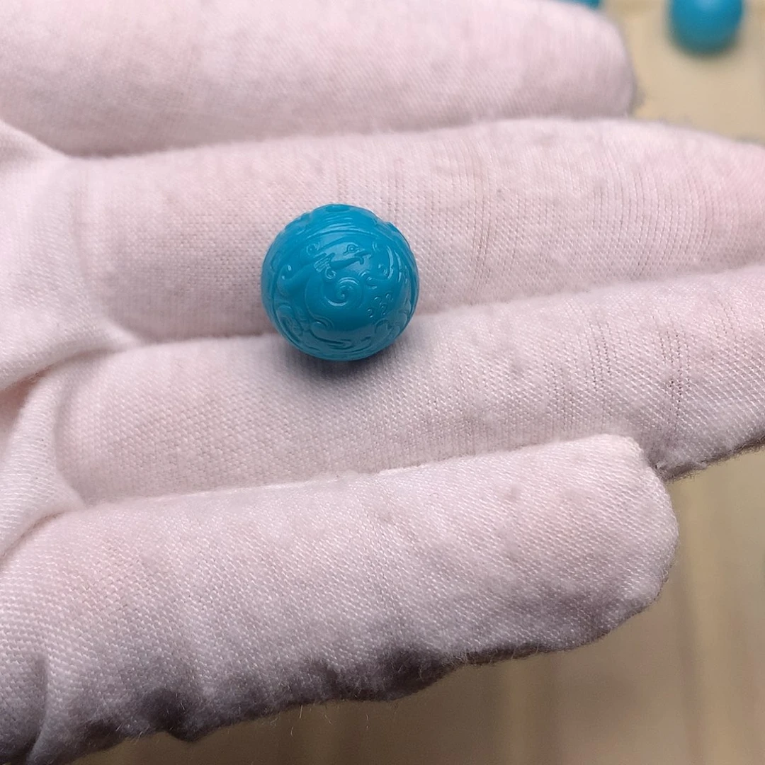 绿松石未镶嵌绿松石龙凤12.8