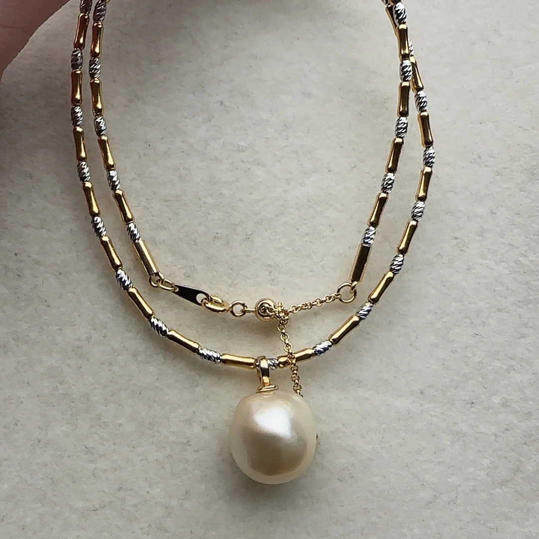 套链84海水珍珠银S925镶嵌