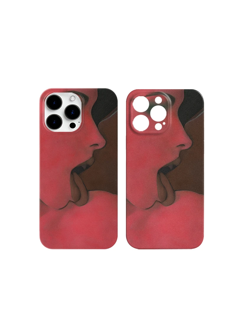 艺术侧脸适用苹果16pro手机壳iPhone15/14/13硬创意12/11个性菲林