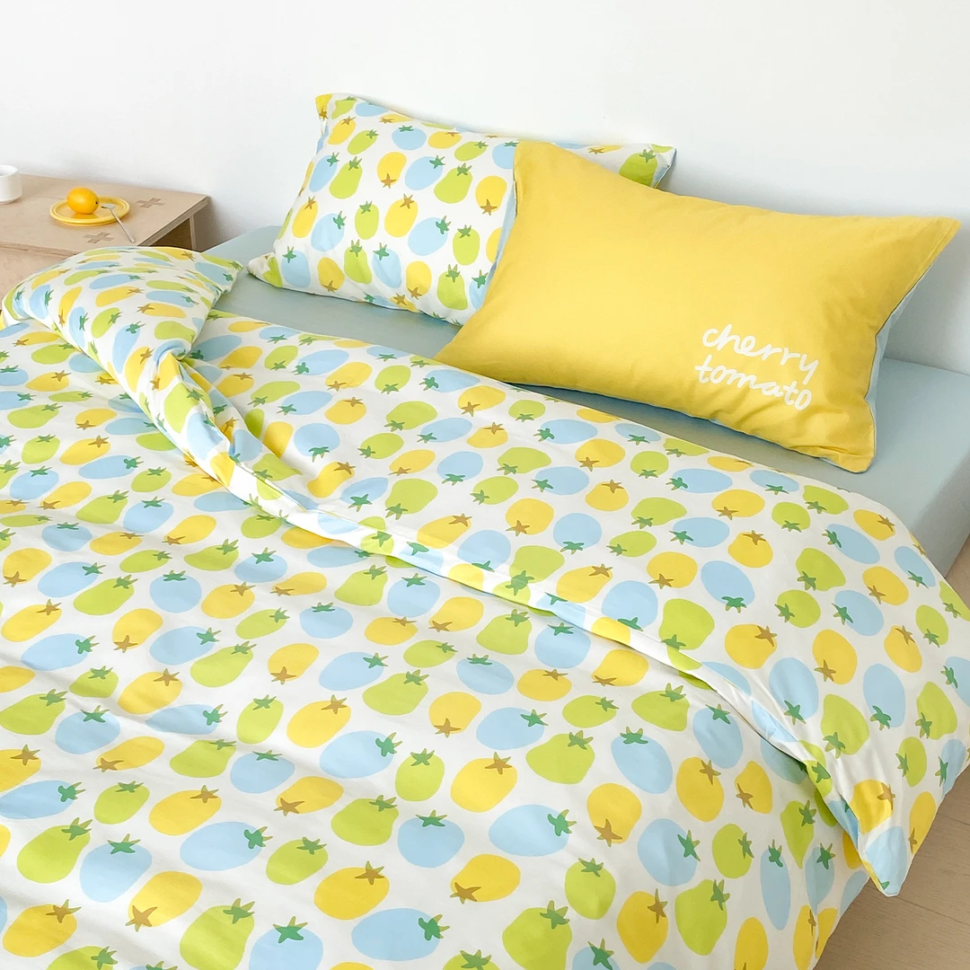 番茄物语 设计师原创60支长绒棉床上四件套棉裸睡舒服单双人床