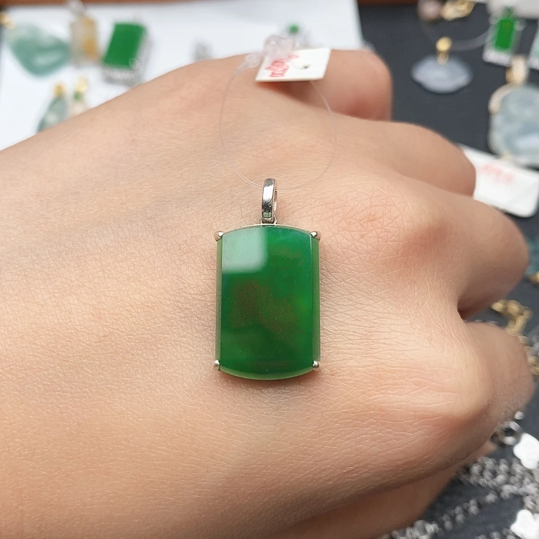 翡翠银S925镶嵌戒指定制银