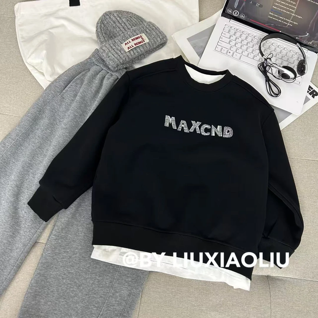 杭州六小六正版BY LIUXIAOLIU秋冬季儿童加绒卫衣17685