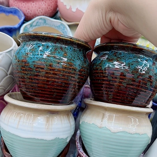 多肉绿植陶瓷花盆9.9包邮