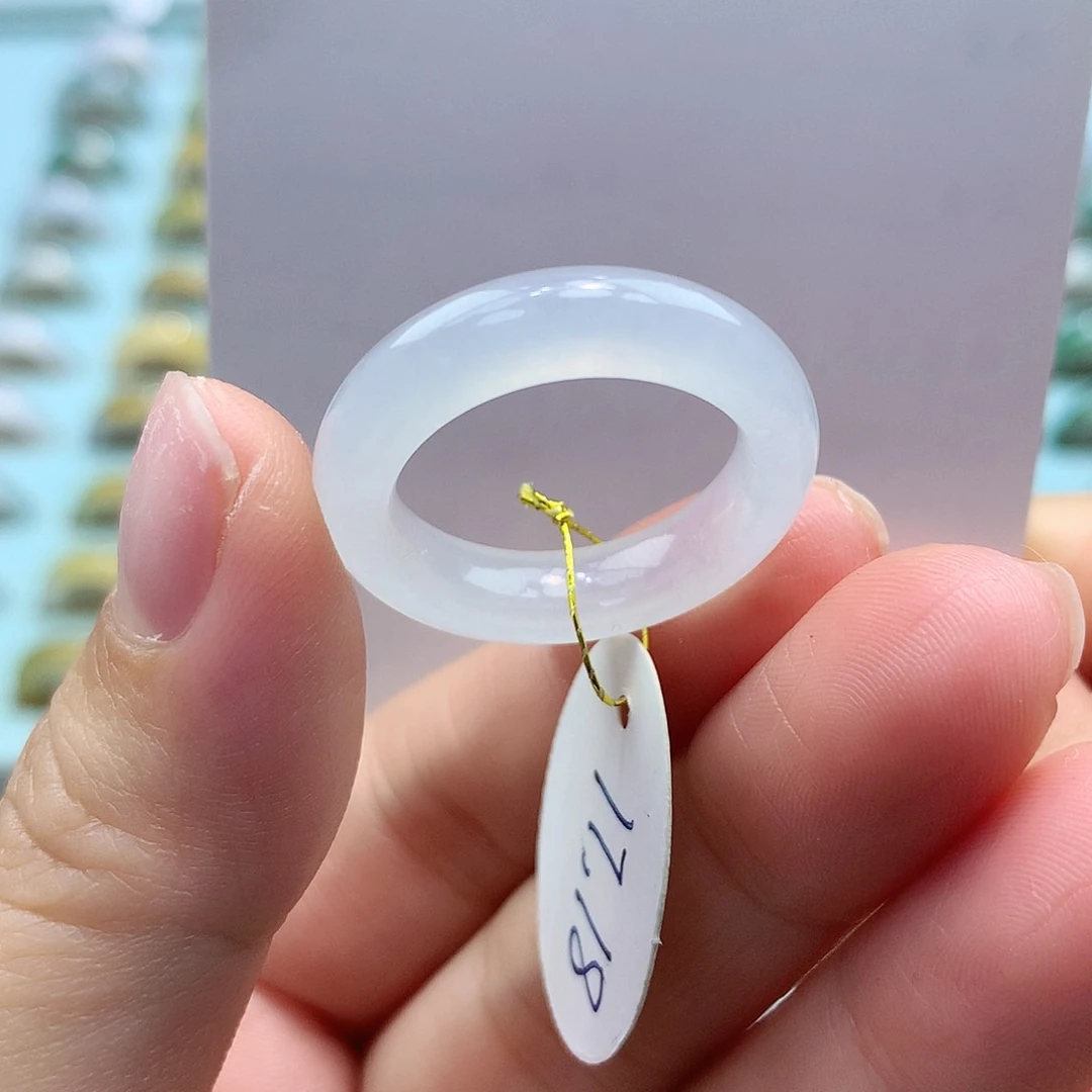 未镶嵌戒指翡翠1718圈