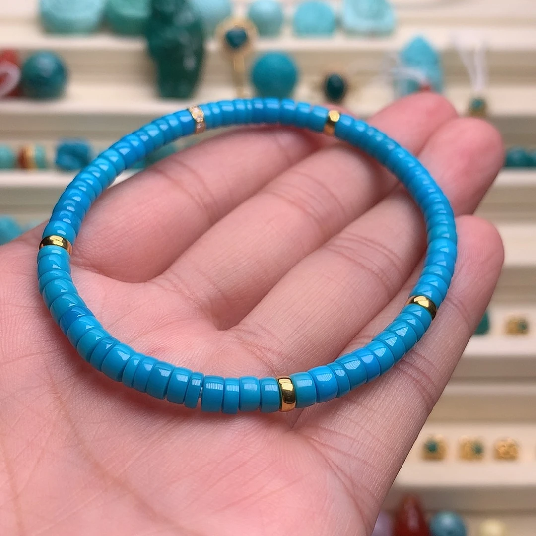 一***栈绿松石18K金镶嵌～～～～