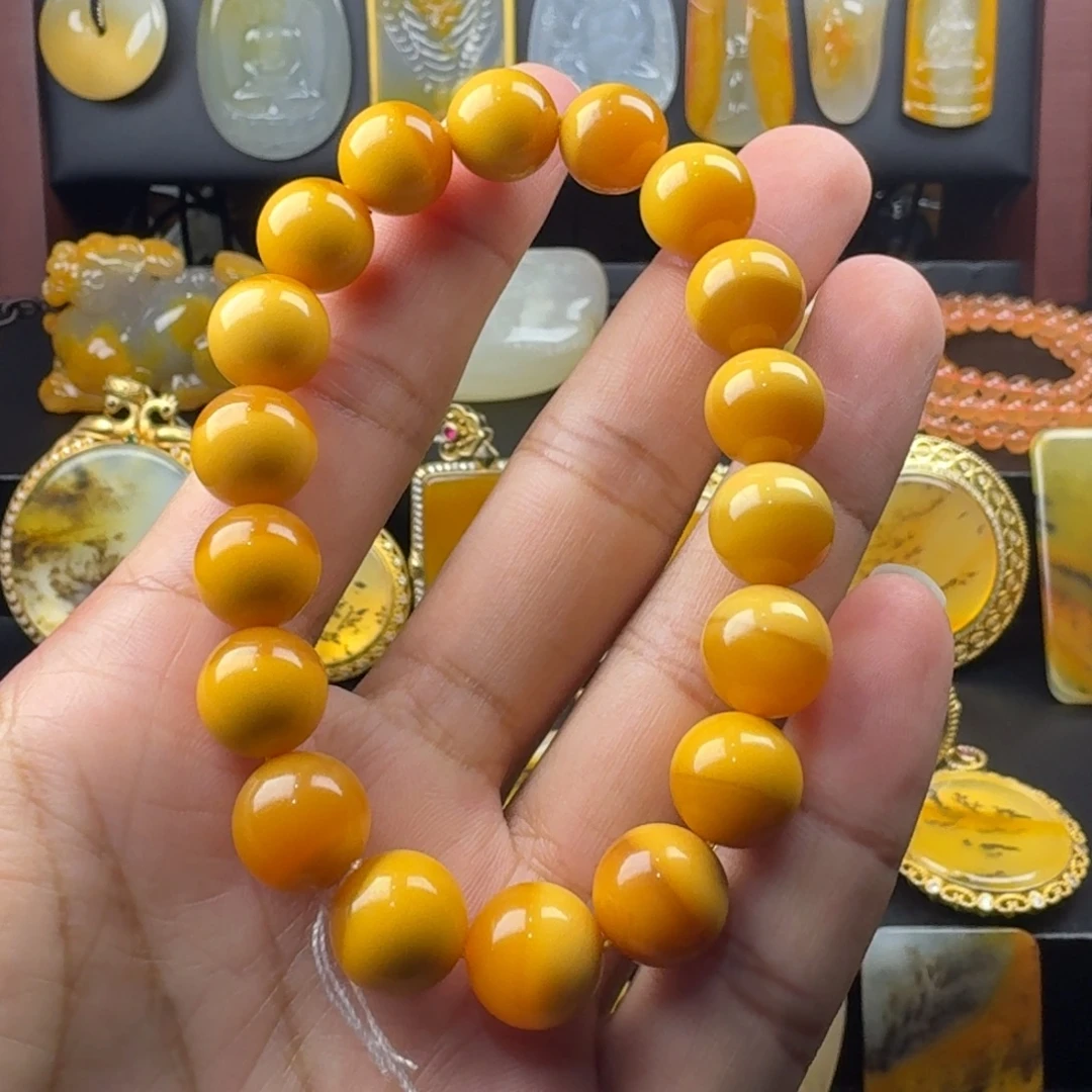 石英质玉（黄龙玉）未镶嵌手串