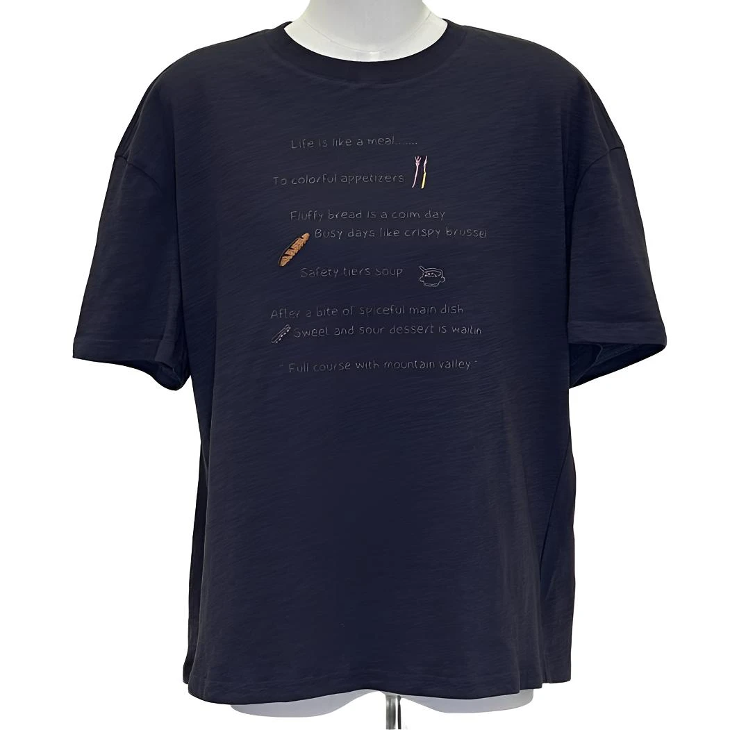 【韩系早餐图案T恤】JINJIN·韩系时尚百搭早餐图案卡通女士T恤1049