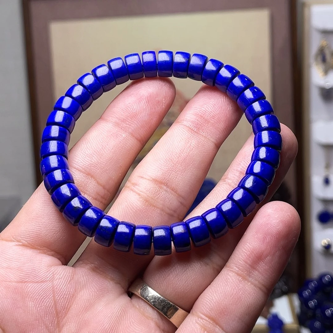 乐***宝青金石未镶嵌毕业级厚切8mm手串