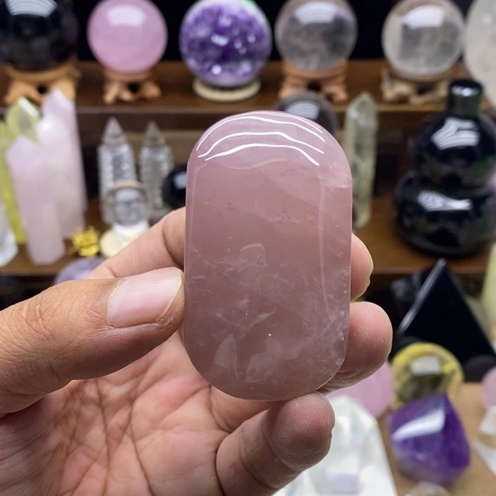 天然粉水晶肥皂摆件11